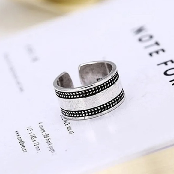 Retro 925 Sterling Silver Band Ring - Picture 6 of 11